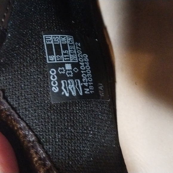 ECCO Brown Leather Sneakers Size 12, EU 46 - Picture 7 of 7